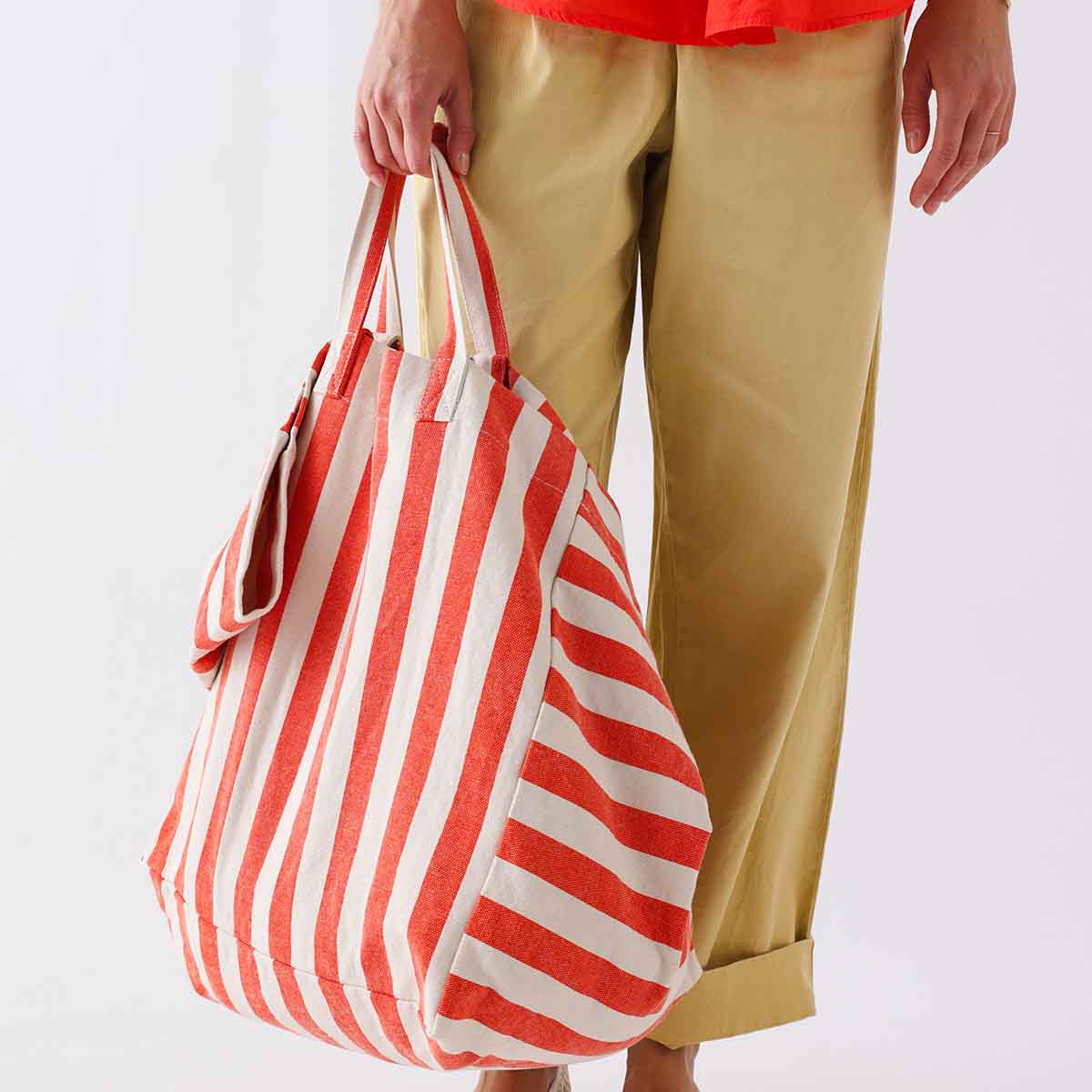 Rose in April - Tasche / Strandtasche / Shopper "Stripes Tomato"