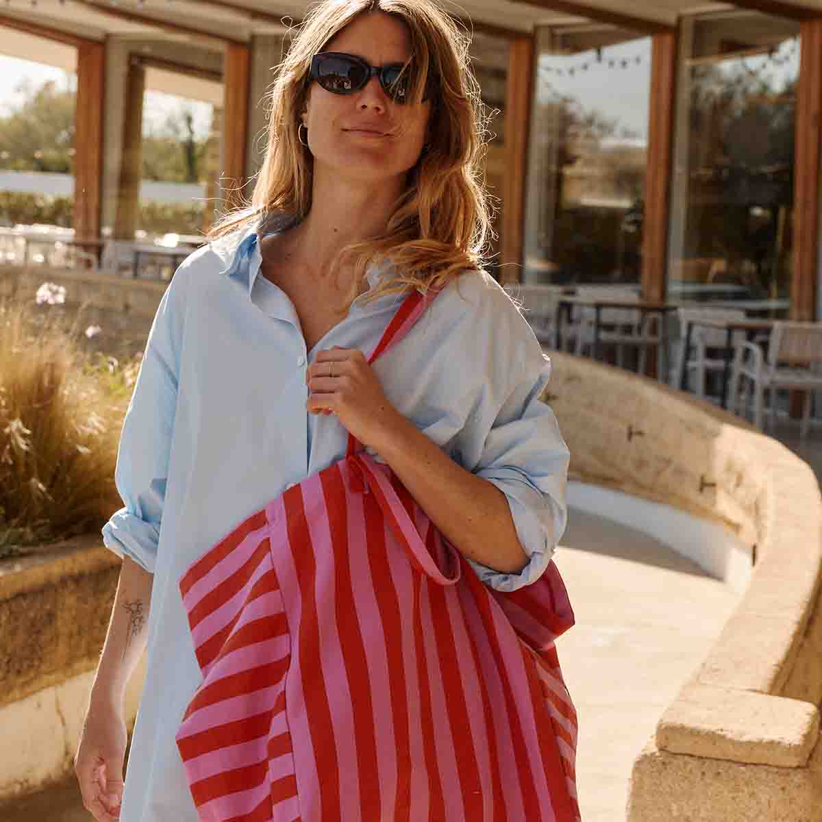 Rose in April - Tasche / Strandtasche / Shopper "Stripes Orchid"