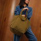 Rose in April – Tasche "Tennis Black" aus 100% Baumwolle, OEKO-Tex