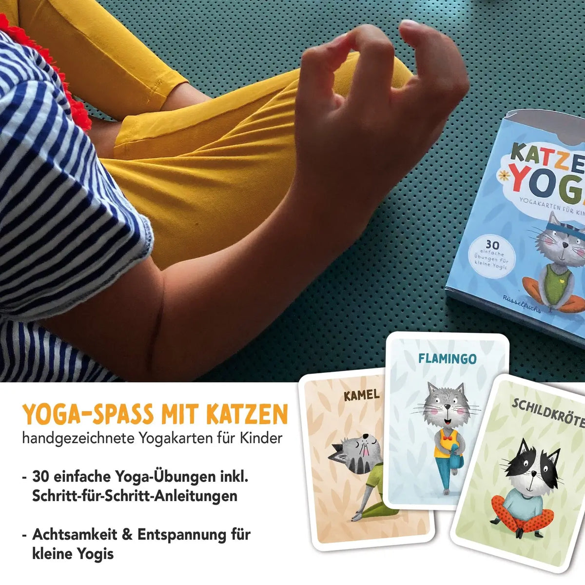 Rüsselfuchs – Kinderyoga Karten mit Katzen "Katzenyoga"