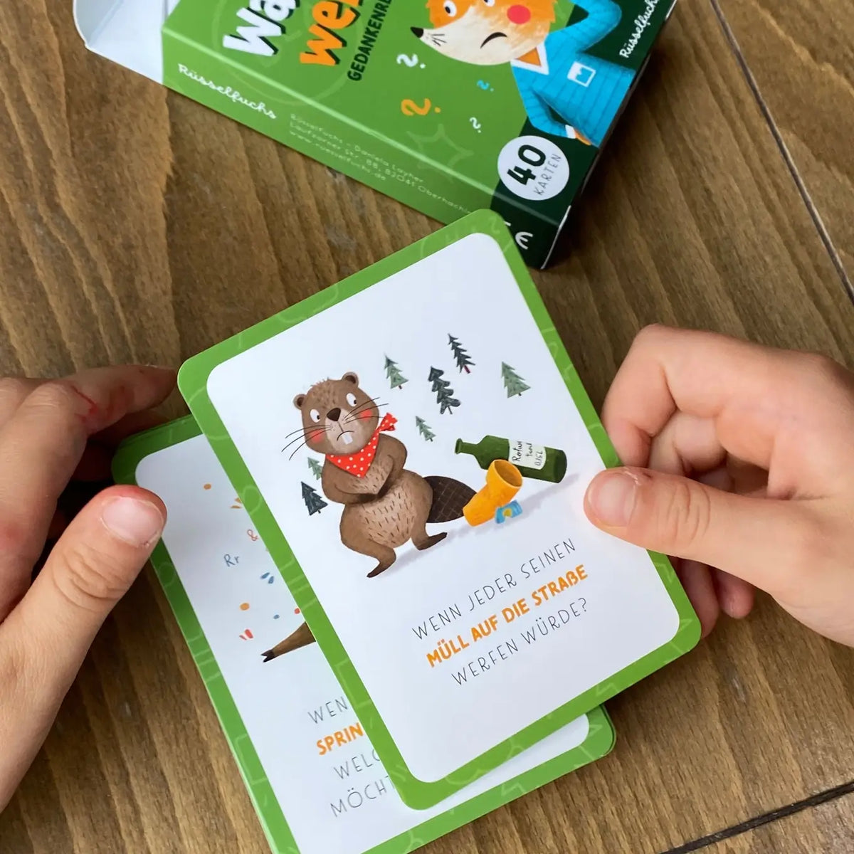 Rüsselfuchs – Was wäre wenn ...? Kartenspiel | Gedankenreisen für Kinder