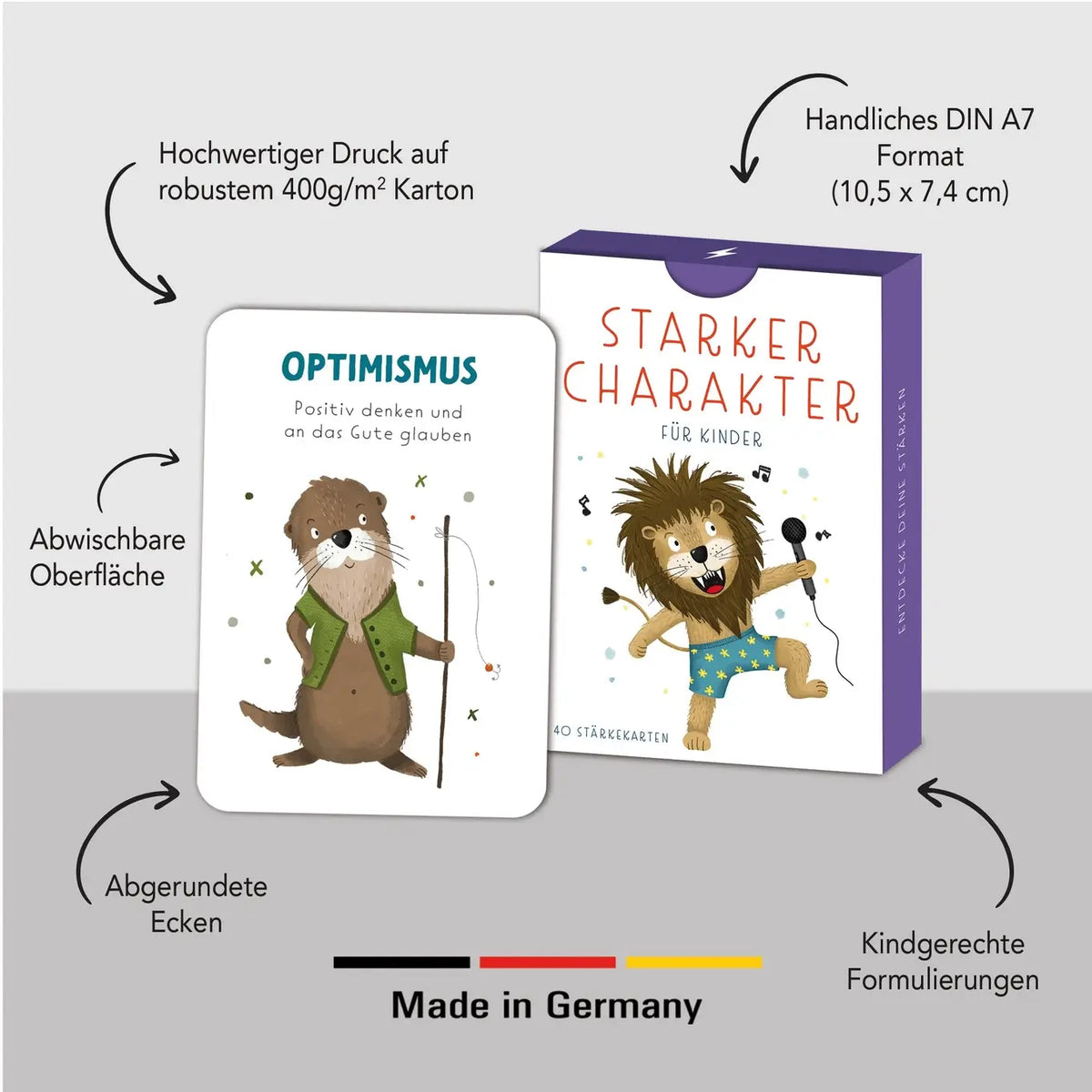 Rüsselfuchs – Stärkekarten für Kinder "Starker Charakter"