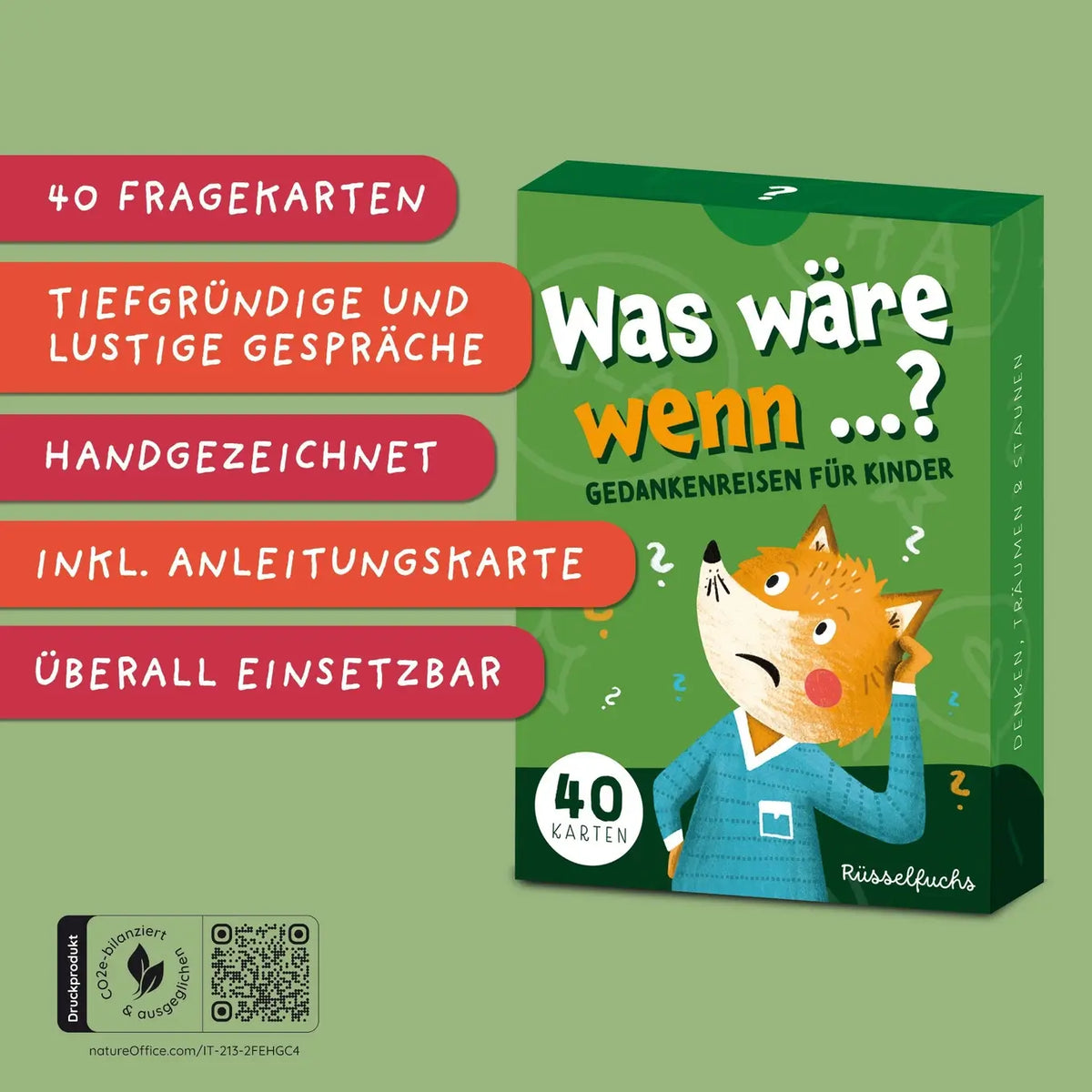 Rüsselfuchs – Was wäre wenn ...? Kartenspiel | Gedankenreisen für Kinder