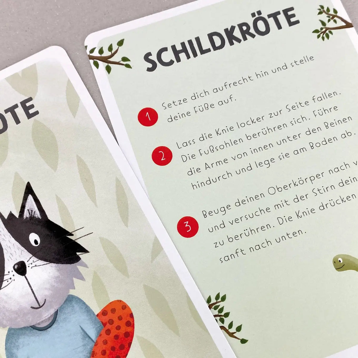 Rüsselfuchs – Kinderyoga Karten mit Katzen "Katzenyoga"