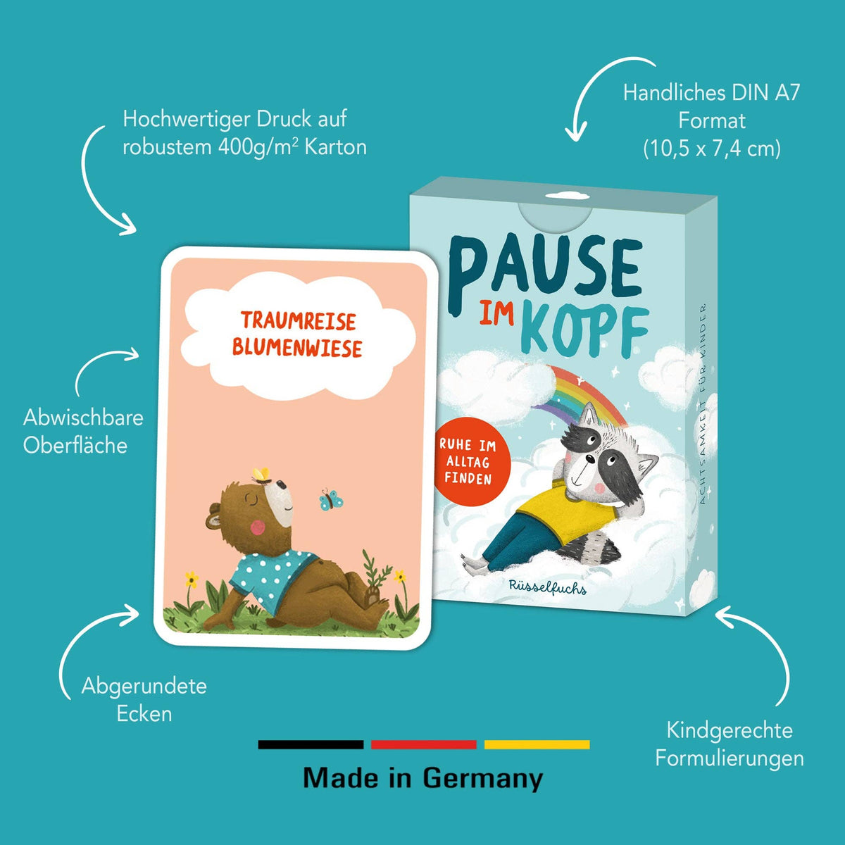 Rüsselfuchs – 40 Achtsamkeitskarten „Pause im Kopf“ für Kinder