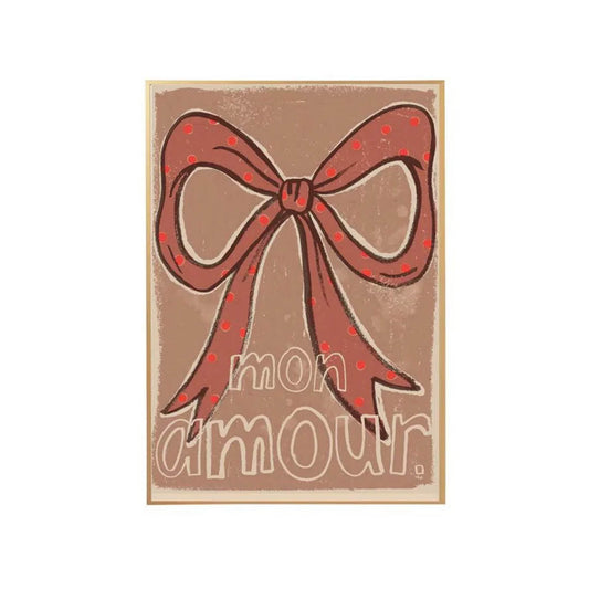 Studio Loco - Poster "Bow Mon Amour" 50x70 cm