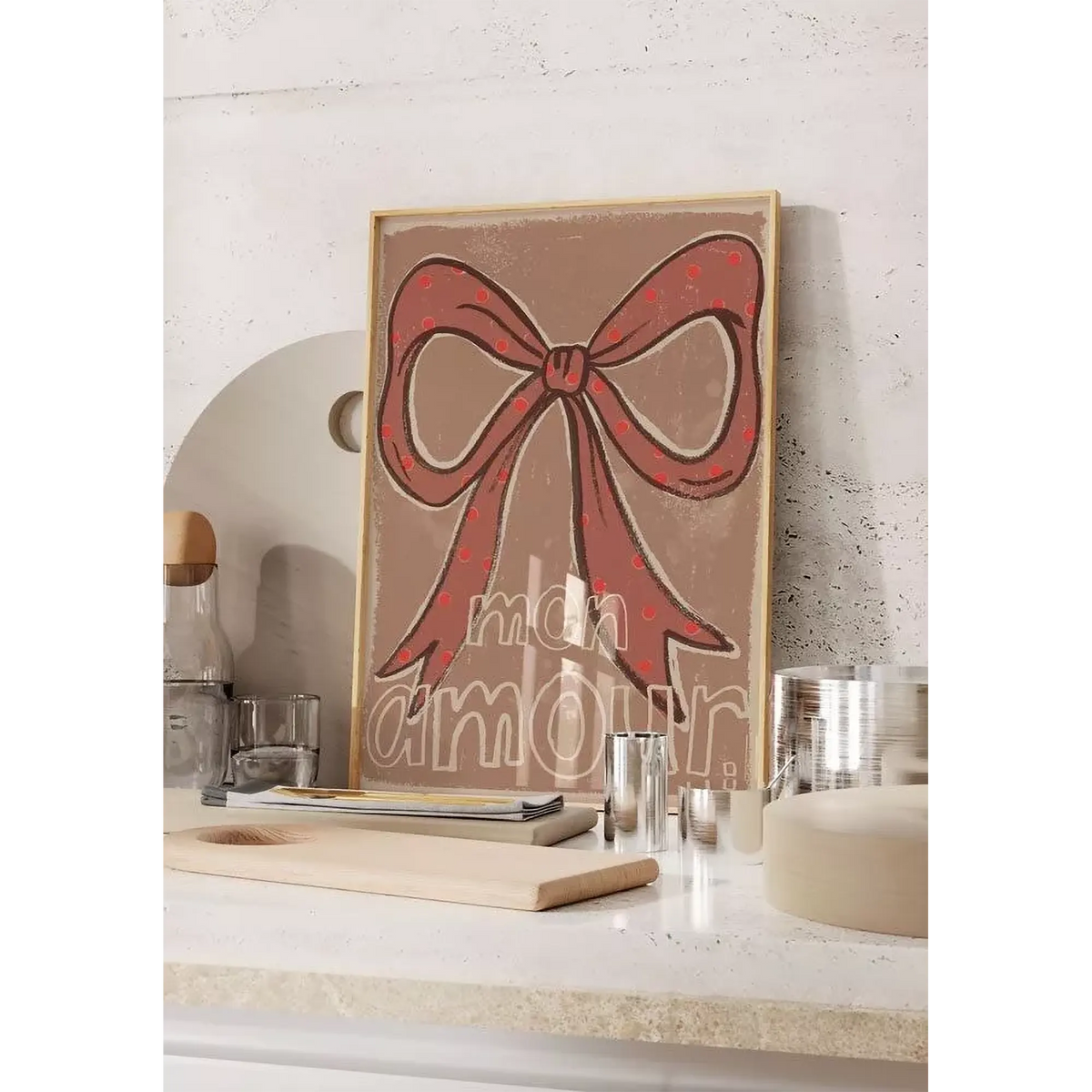 Studio Loco - Poster "Bow Mon Amour" 50x70 cm