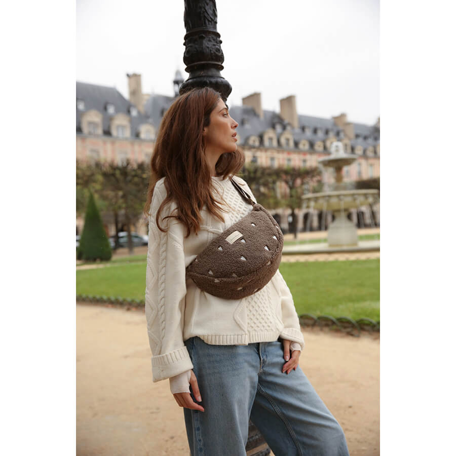 TASCHE ADULT FANNY PACK – BROWN TEDDY HEARTS