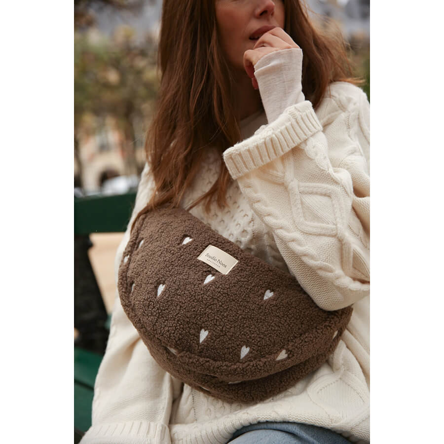 TASCHE ADULT FANNY PACK – BROWN TEDDY HEARTS