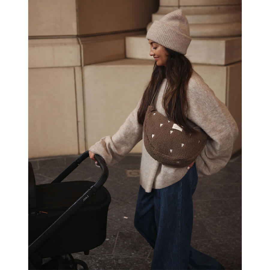 Studio Noos - Tasche "Adult Fanny Pack Teddy Brown Hearts", Bauchtasche