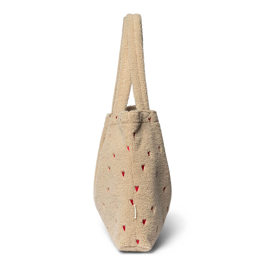 Studio Noos - Mom Bag "Teddy Ecru Hearts" - Wickeltasche, Shopper