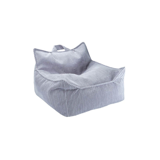 Wigiwama – Kinder Sessel/Sitzsack Cord Blaugrau 80cm