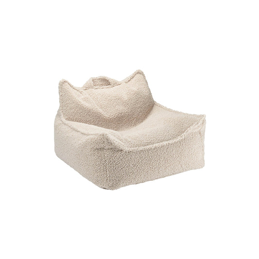 Wigiwama – Kinder Sessel/Sitzsack Teddy Beige 80cm
