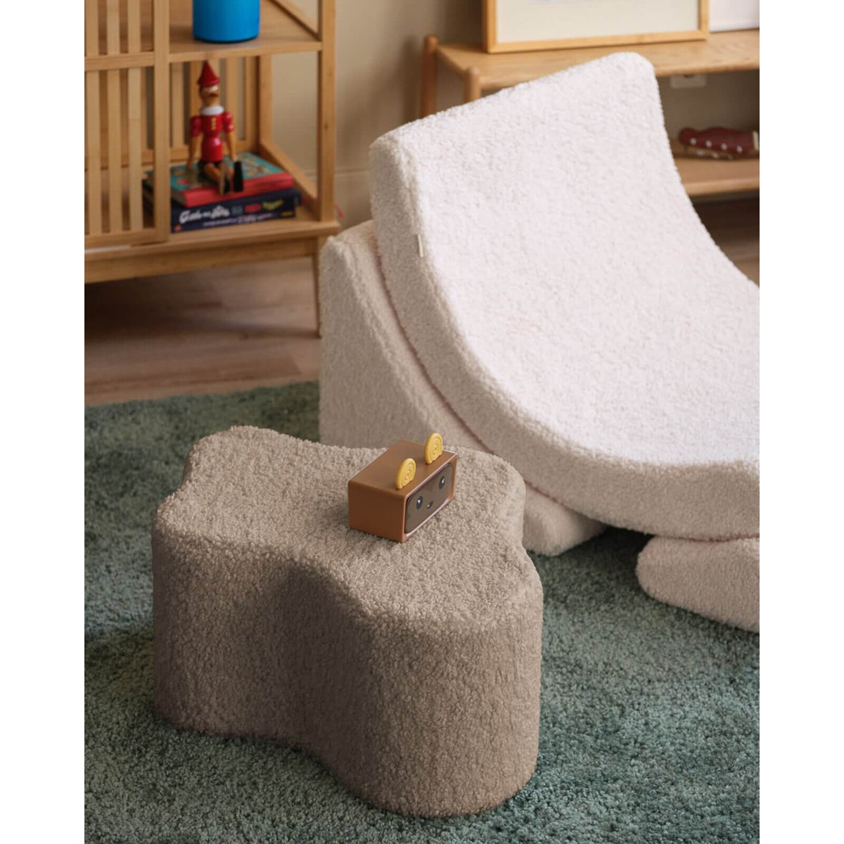 Wigiwama – Kinder Sitzpuff "Wolke" Teddy Beige 39,5cm