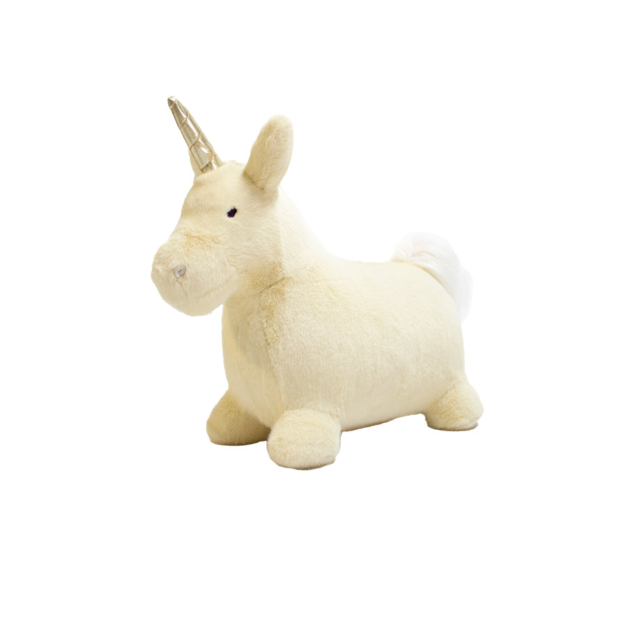 Wild & Soft – Hüpftier „Unicorn“ aus Plüsch mit Pumpe, handgefertigt